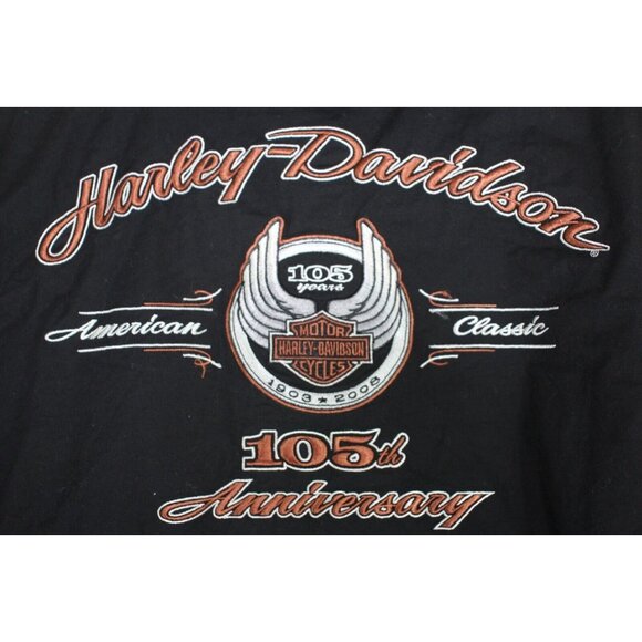Harley Davidson Womens 1 105th Anniversary Embroidered Button Up Shirt A1582 - Picture 7 of 7